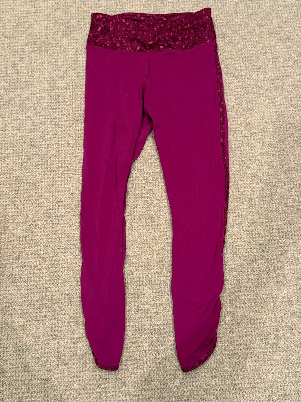 lululemon athletica Magenta / Fuschia Leggings with Zip back pocket